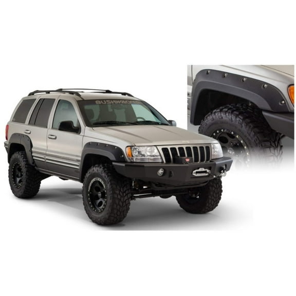 Bushwacker Black Cutout Style Textured Fender Flares for 99-04 Grand Cherokee