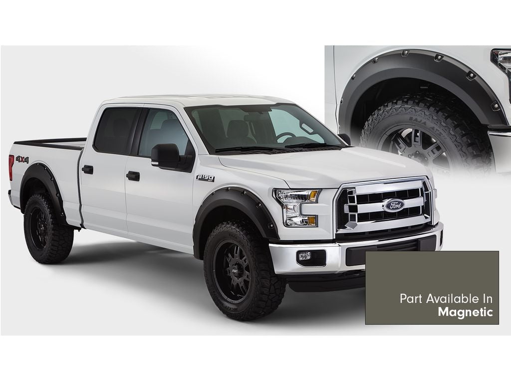 Bushwacker Pocket/Rivet Color Matched Magnetic Fender Flares for 16-17 F150
