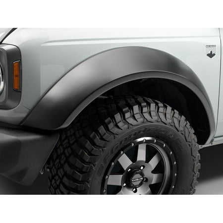 Bushwacker by RealTruck Extend-A-Fender Extended Front Fender Flares | 2-Piece Set, Black, Smooth Finish | 22003-11 | Compatible with 1992-2014 Ford E-150, E-250, E-350 Super Duty