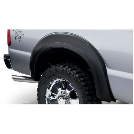 Bushwacker by RealTruck Extend-A-Fender Extended Rear Fender Flares | 2-Piece Set, Black, Smooth Finish | 20086-02 | Compatible with 2011-2016 Ford F-250 & F-350 Super Duty Styleside (Excludes Dually)