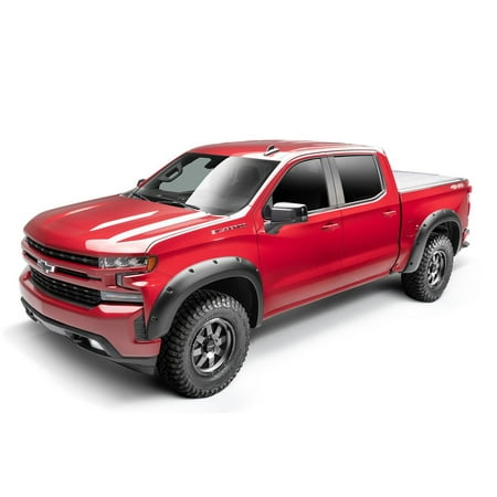 Bushwacker by RealTruck Forge Pocket/Rivet Style Front & Rear Fender Flares | 4-Piece Set, Black, Textured Finish | 48108-08 | Compatible with 2017-2020 Chevrolet Colorado w/ 5' Bed