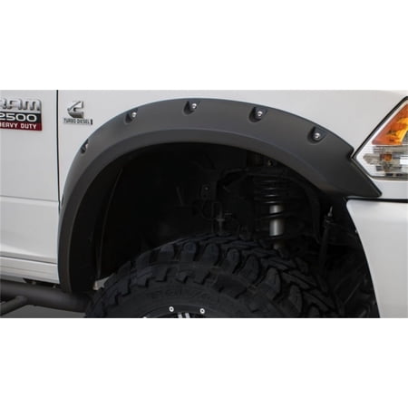 Bushwacker 50052-02 Matte Black Dodge Ram Pocket Style Rear Fender Flare, Pair (Max Coverage) Fits select: 2015-2018 RAM 2500, 2015-2018 RAM 3500