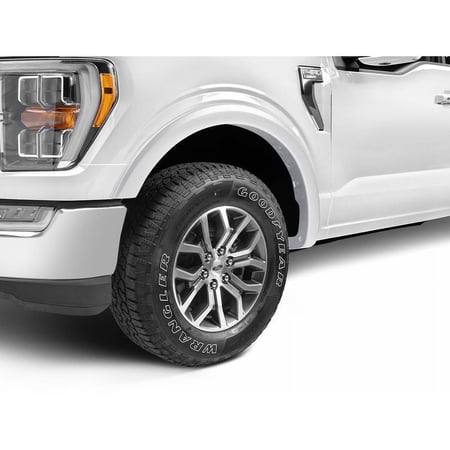 Bushwacker by RealTruck OE Style Color-Matched Front & Rear Fender Flares |4-Pc Set Bright Silver Metallic Smooth| 50917-55 | Compatible with 2016-2018 Dodge Ram 2500, 3500 (Incl Dually)