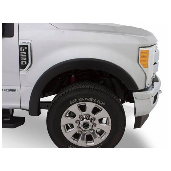 Bushwacker by RealTruck OE Style Factory Front Fender Flares | 2-Piece Set, Black, Smooth Finish | 20107-02 | Compatible with 2017-2022 Ford F-250, F-350, F-450 Super Duty