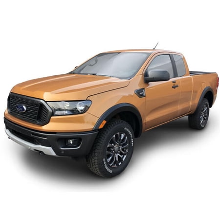 Bushwacker 20955-02 Black OE-Style Smooth Finish 4-Piece Fender Flare Set for 2019-2021 Ford Ranger