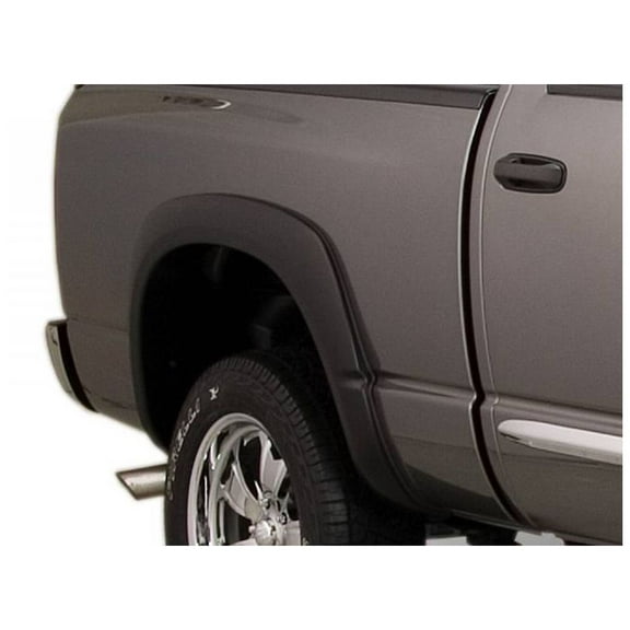 Bushwacker by RealTruck OE Style Factory Rear Fender Flares | 2-Piece Set, Black, Smooth Finish | 50028-02 | Compatible with 2006-2008 Dodge Ram 1500; 2006-2009 Ram 2500, 3500, Fleetside w/ 6.4' Bed