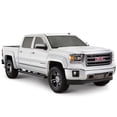 thumbnail image 1 of Bushwacker by RealTruck Pocket/Rivet Style Color-Matched Front & Rear Fender Flares | 4-Piece Set, Abalone White Tricoat, Smooth Finish | 40974-64 | Compatible with 2016-2017 GMC Sierra 1500, 1 of 5