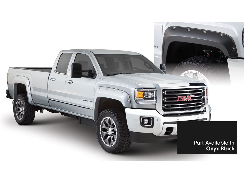 Bushwacker 16-18 GMC Sierra 2500 Fleetside Pocket Style Flares 4pc 78.8/97.6in Bed - Onyx Black