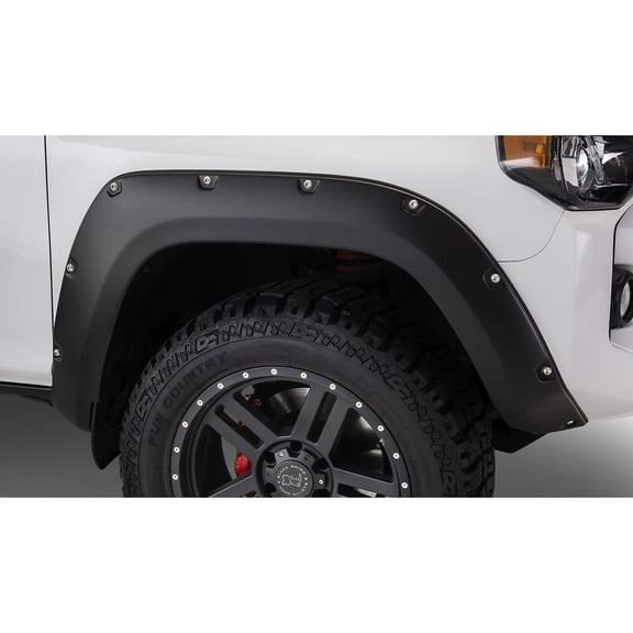 Bushwacker by RealTruck Pocket/Rivet Style Front Fender Flares | 2-Piece Set, Black, Smooth Finish | 30045-02 | Compatible with 2014 - 2024 Toyota 4Runner (Excludes Limited)