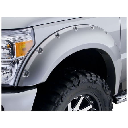 Bushwacker by RealTruck Pocket/Rivet Style Front & Rear Fender Flares | 4-Piece Set, Black, Smooth Finish | 171905-02 | Compatible with 2017-2022 Volkswagen Amarok w/ 5.1' Bed