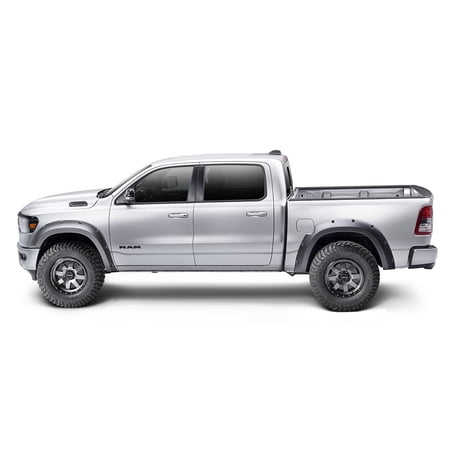 Bushwacker by RealTruck Pocket/Rivet Style Front & Rear Fender Flares | 4-Piece Set, Black, Smooth Finish | 50924-02 | Compatible with 2019 - 2024 Ram 1500 (Excludes Rebel & TRX Models)