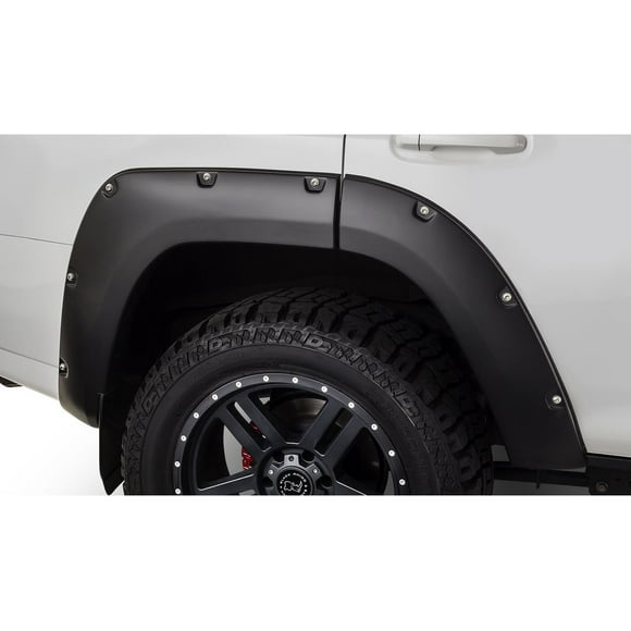 Bushwacker by RealTruck Pocket/Rivet Style Rear Fender Flares | 2-Piece Set, Black, Smooth Finish | 30046-02 | Compatible with 2014 - 2024 Toyota 4Runner (Excludes Limited)