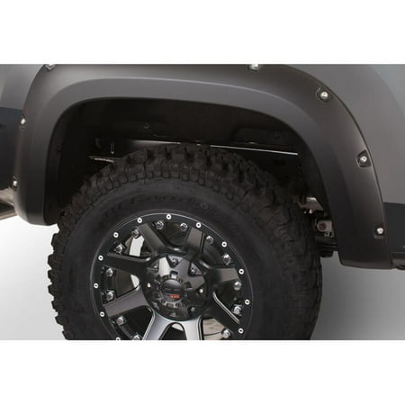 Bushwacker 40102-02 Pocket/Rivet Style Rear Fender Flares 2-Piece Set, Black, Smooth Finish Fits 2019 - 2024 GMC Sierra 1500