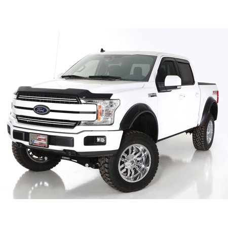 Bushwacker by RealTruck DRT Extended Front & Rear Fender Flares | 4-Piece Set, Black, Smooth Finish | 20958-02 | Compatible with 2018-2020 Ford F-150