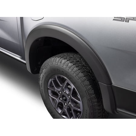 Bushwacker by RealTruck OE Style Factory Rear Fender Flares | 2-Piece Set, Black, Smooth Finish | 20118-02 | Compatible with 2019 - 2023 Ford Ranger