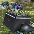 thumbnail image 1 of Bushwhacker Portland - Bike Rack Dog, Grocery and Goods Carrier - Bicycle Pannier Crate Cycling Basket Trunk Bag Rear Bed Storage Leash Carry Cargo Pet Commuter Behind Seat Accessories Items Ebike, 1 of 8
