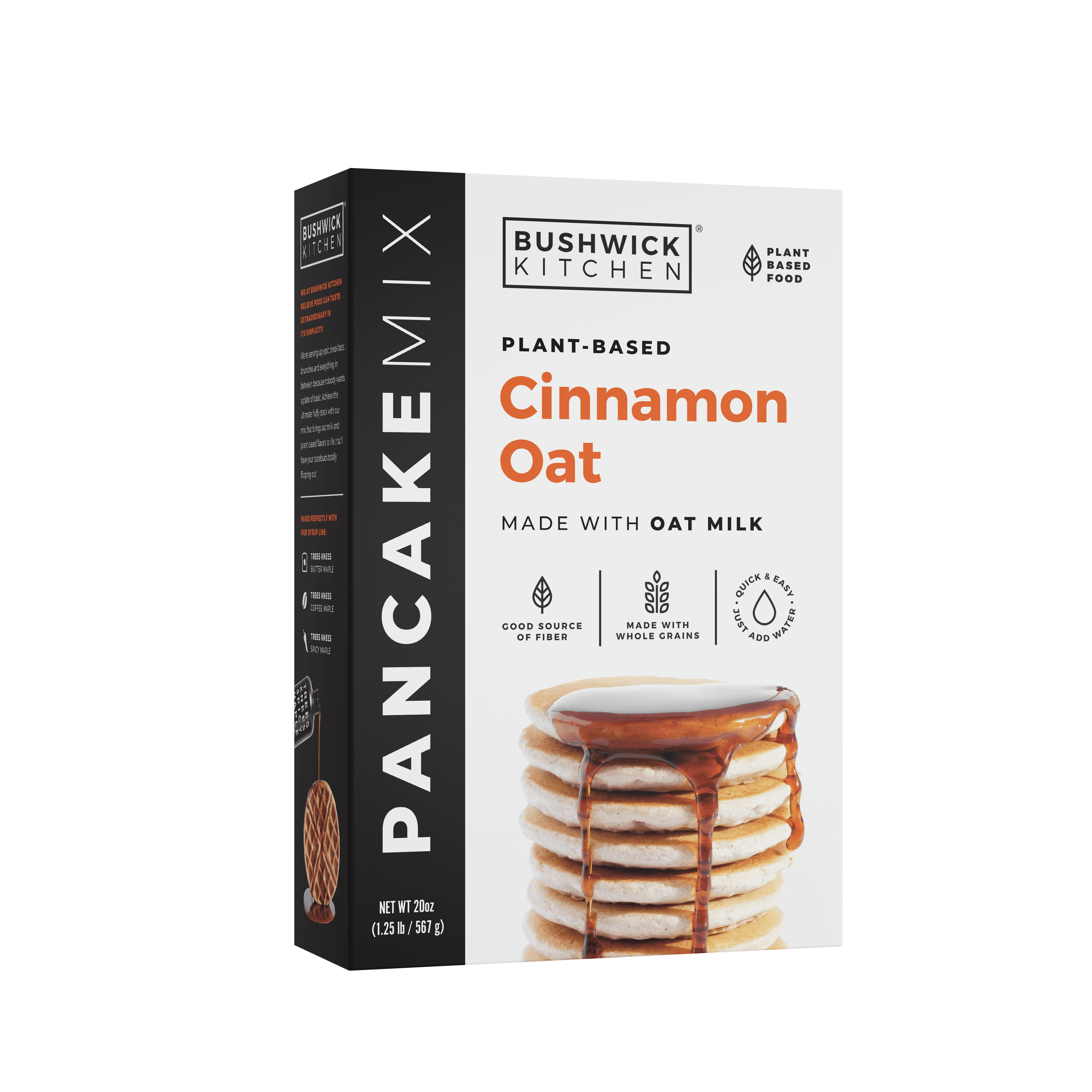 Bushwick Kitchen Oat Milk Pancake and Waffle Mix, Cinnamon Oat, 20 oz