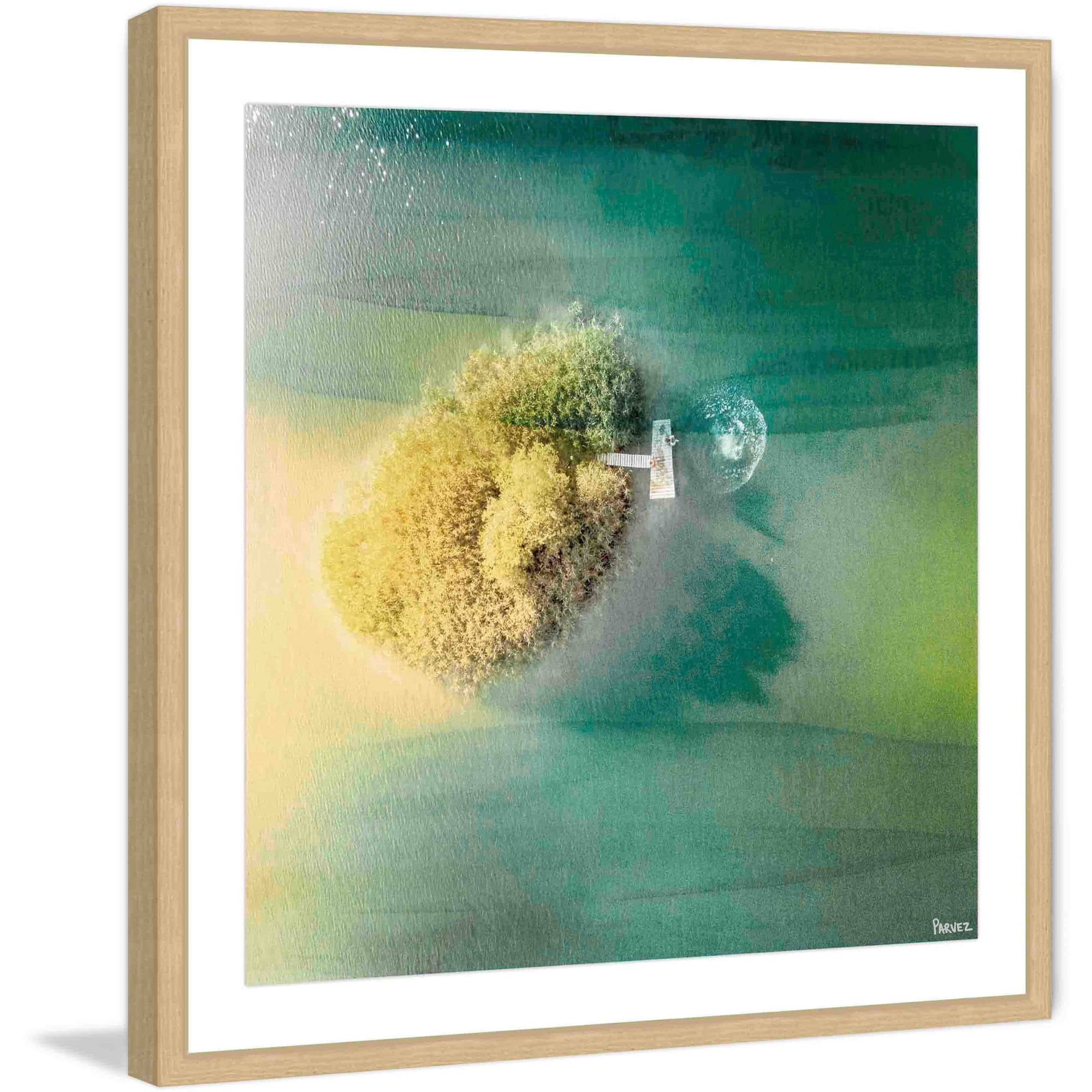"Bushy Island" Framed Painting Print