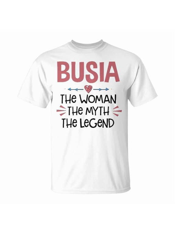Busia Grandma Gift Busia The Woman The Myth The Legend Unisex Jersey Crewneck Tshirt