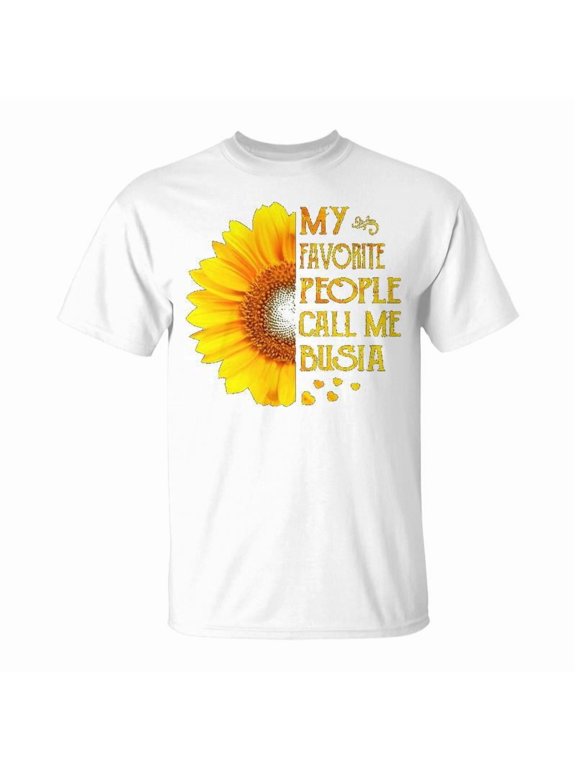 Busia Grandma Gift My Favorite People Call Me Busia Unisex Jersey Crewneck Tshirt