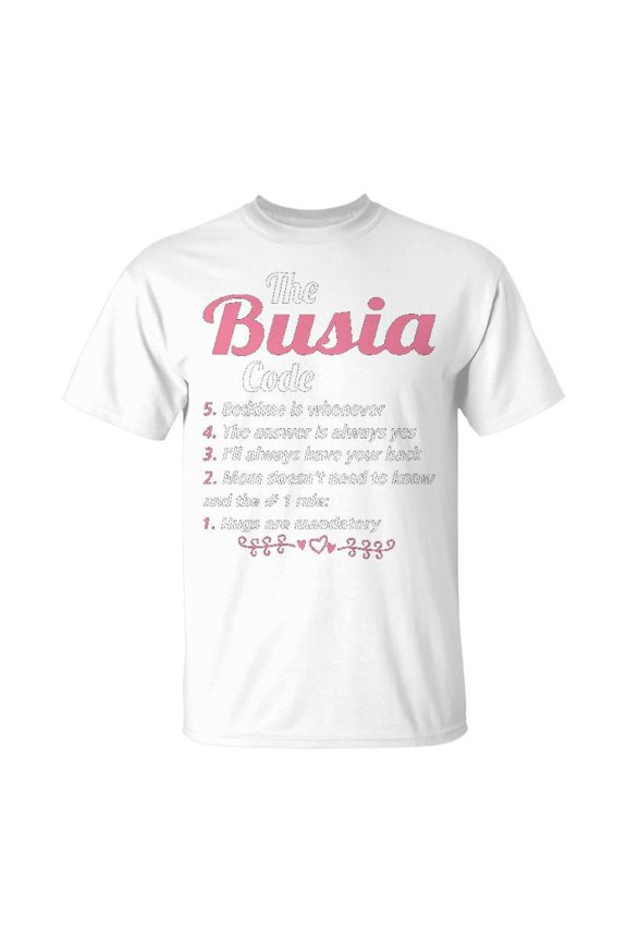Busia Grandma Gift The Busia Code Unisex Jersey Crewneck Tshirt