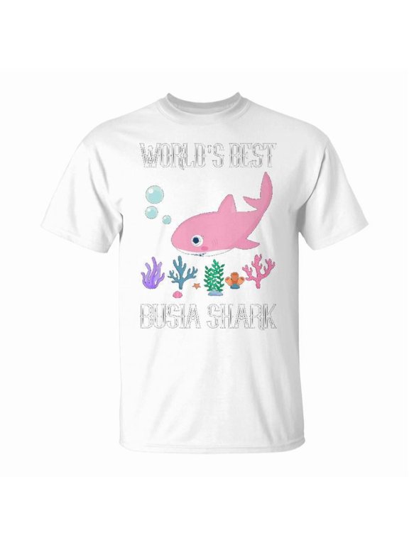 Busia Grandma Gift Worlds Best Busia Shark Unisex Jersey Crewneck Tshirt