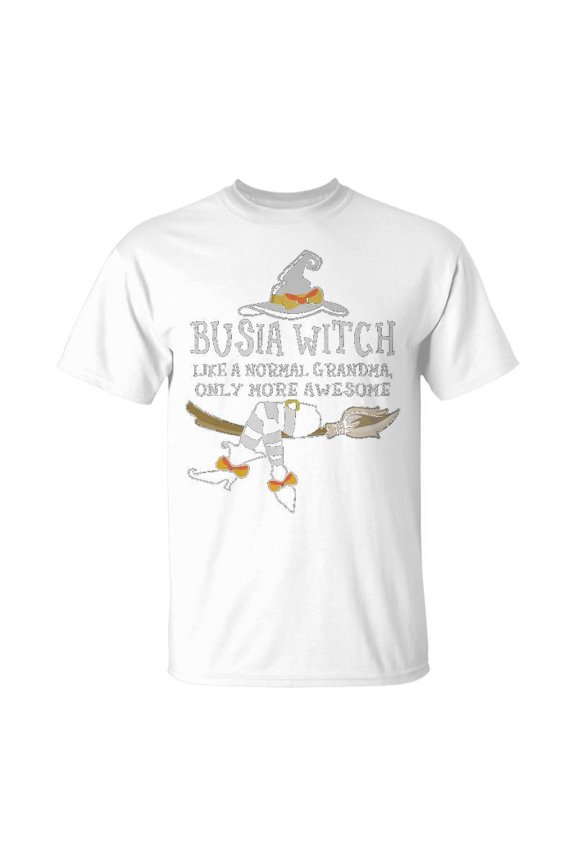 Busia Witch Grandma Gift Busia Witch Only More Awesome Unisex Jersey Crewneck Tshirt