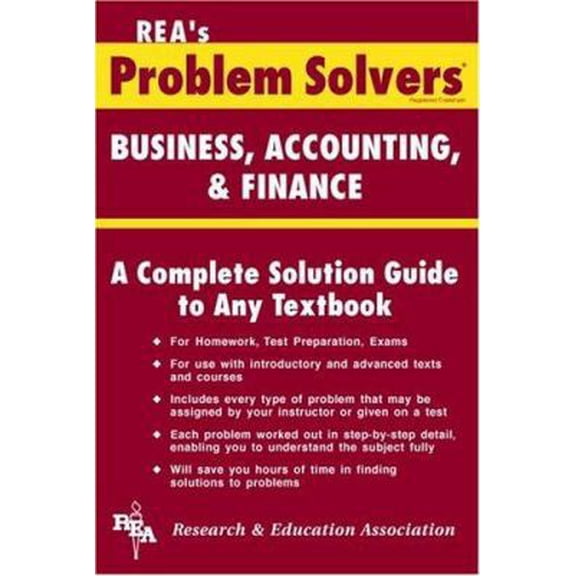 Pre-Owned Business, Accounting & Finance Problem Solver (Paperback) 0878915168 9780878915163