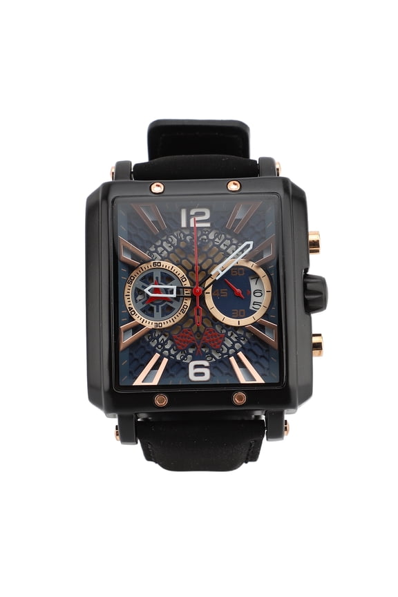 Business Analog Quartz Watch, Water Resistant 98ft Chronograph Business Watch PU Leather Strap Quartz Movement  For Thanksgiving