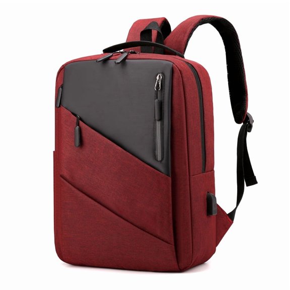 Business Backpack Multi Function Usb Charging Backpack,Red