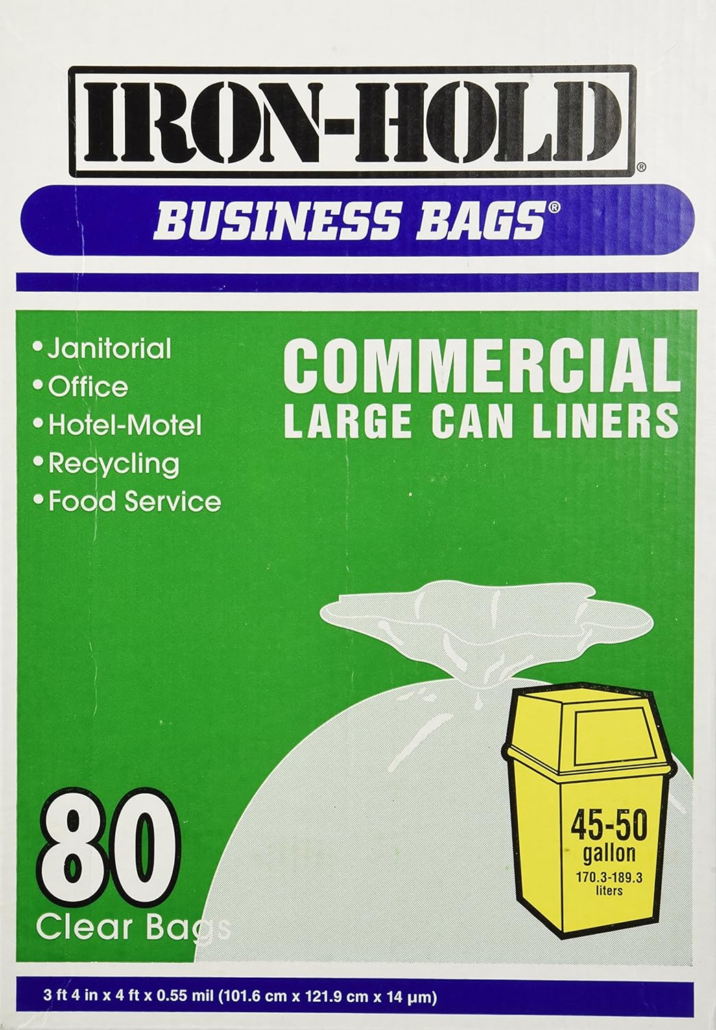 Business Bags Commercial Large Trash Can Liners (80 Ct.)