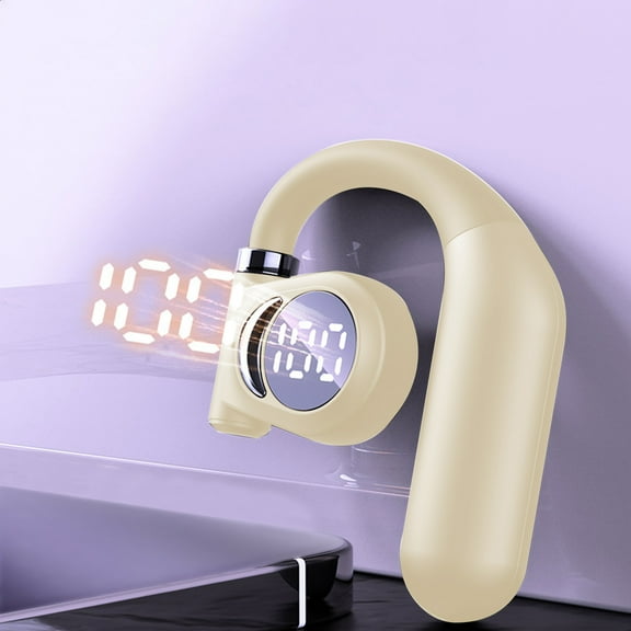 Business Bluetooth Headphones Single Ear OWS Open Bones Conduction Ultra-long Battery Life LED Power Display Intelligent Noise Reduction
