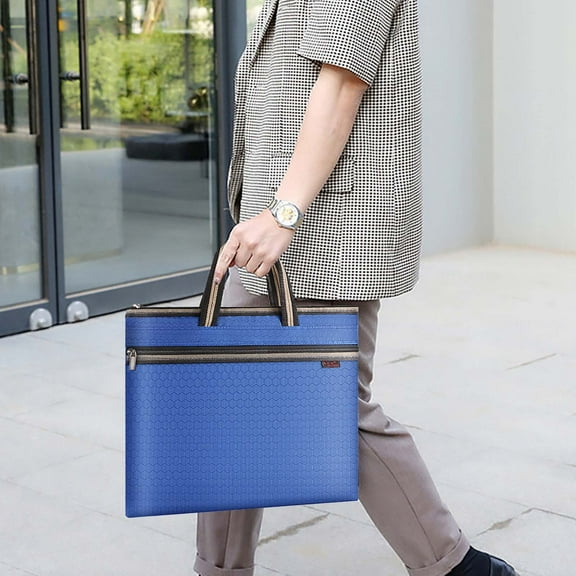 Business Briefcase,Men's Office File Bag,A4 Document Organizer,Waterproof Work Folder,Portable Office Bag,Professional Business Briefcase,Laptop File Organizer,Executive Document Tote