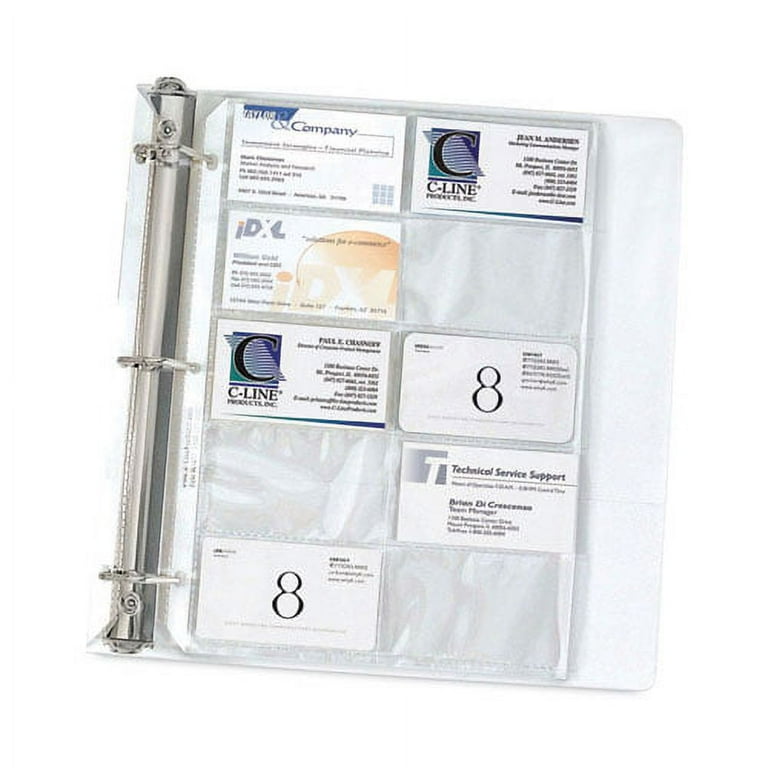 Business Card Refill Pages, For 2 x 3.5 Cards, Clear, 20 Cards/Sheet, 10 Sheets/Pack Business Card Refill Pages, For 2 x 3.5 Cards, Clear, 20 Cards/Sheet, 10 Sheets/Pack