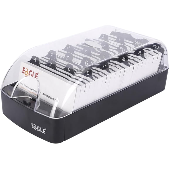Business Card Box, Push-Button,Storage up to 550 Cards (Medium)