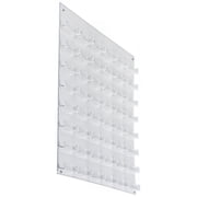 Business Card Holder, 48 Pockets, Wall Mount, 0.75-Inch Deep Pockets Clear Acrylic BCCLWM48