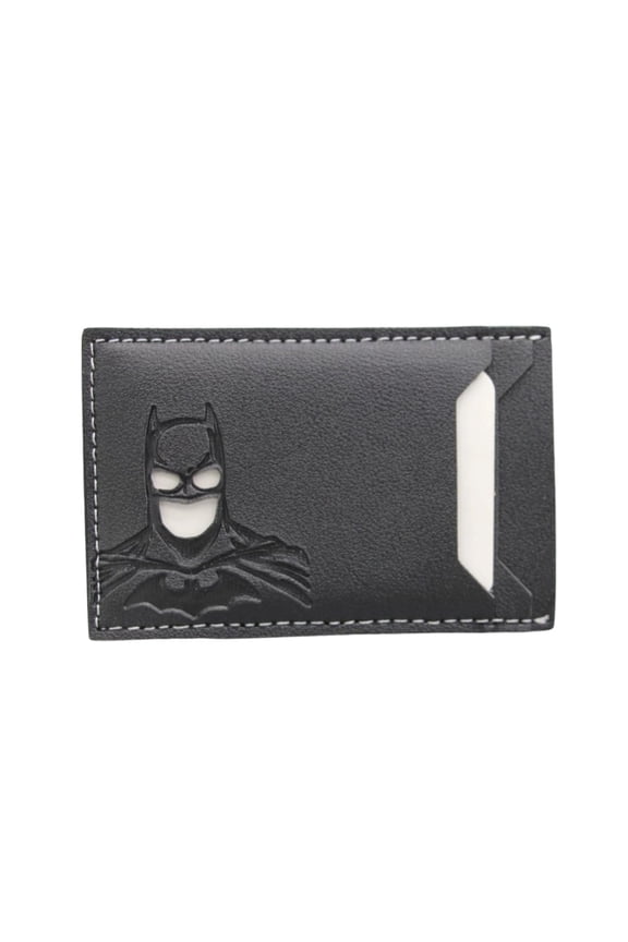 Business Card Holder Bat ID Wallet For Men Slim Minimalist Front Pocket Small Compact Faux Leather Card Cases With Bat Shadow Personalized Birthday Fathers Day Gifts Graduation Gifts For Him Black