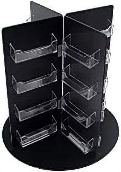 Business Card Holder Black On Black 32 Pockets Lightweight Rotating ...