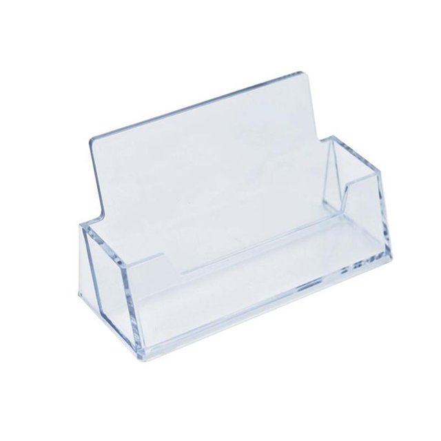 Business Card Holder Clear Display Shelf Stand Plastic 1PCS Desktop