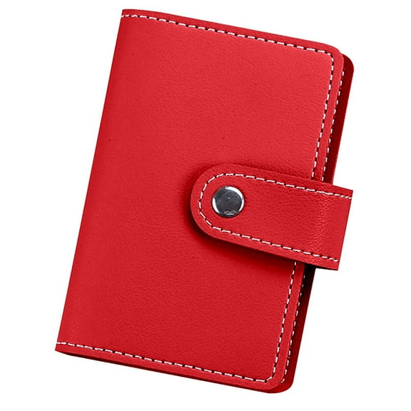 Business Card Holder，Credit Card Holder Case PU Leather Organization Binder Name ID Card Holder for Men & Women，Holds about 20-25 Cards Capacity