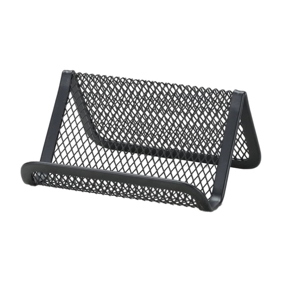 Business Card Holder Desk, Wire Mesh Business Card Holder Display, Desktop Business Card Stand, Metal Business Card Display Holder for Office, Home, 1 Pcs, 13x3.15x2.2"