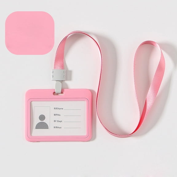 Business Card Holder,Double-Sided Transparent Employee Work Card Holder Employee Plastic ID Card