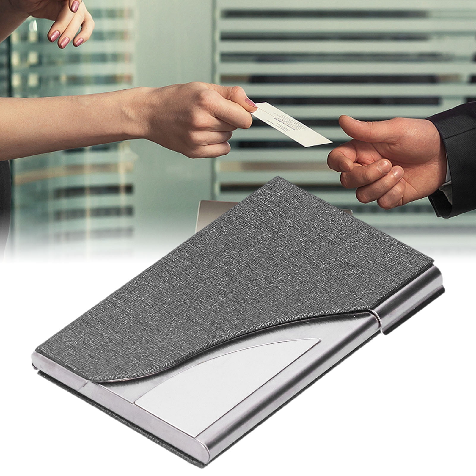 Business Card Holder, Lightweight Portable Name Card Box 1520 Business
