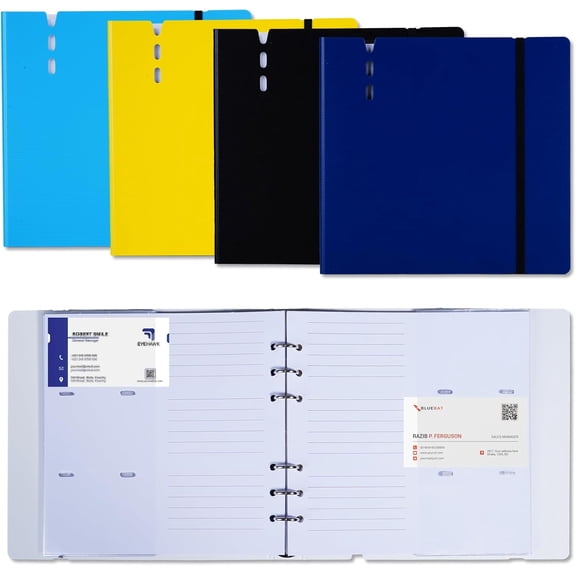 Business Card Holder Organizer, Can be Noted as a Business Card Book Binder Management Book with 168 Card Slots (Royal blue)