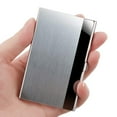 thumbnail image 1 of Business Card Holder, Pocket Metal Card Case for Men & Women, Professional Slim Stainless Steel Business Card Holders, Buckle Style Shut, Silver, 1 of 7