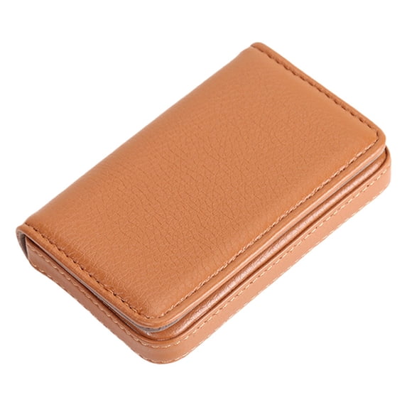 Business Card Holder, Pu Leather Card Case for Men & Women with Magnetic Shut, Portable Pocket Or Purse Wallet Holds Id Cards by WEIWEIGG