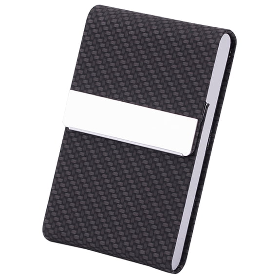 Business Card Holder, Reusable Metal Slim Business Card Case with Magnetic Closure for Men or Women, Lightweight Portable Stylish Pocket Name Card Organizer for Business Daily Use,Z0-Black