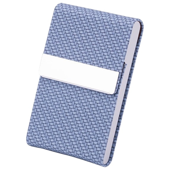 Business Card Holder, Reusable Metal Slim Business Card Case with Magnetic Closure for Men or Women, Lightweight Portable Stylish Pocket Name Card Organizer for Business Daily Use,Z0-Blue