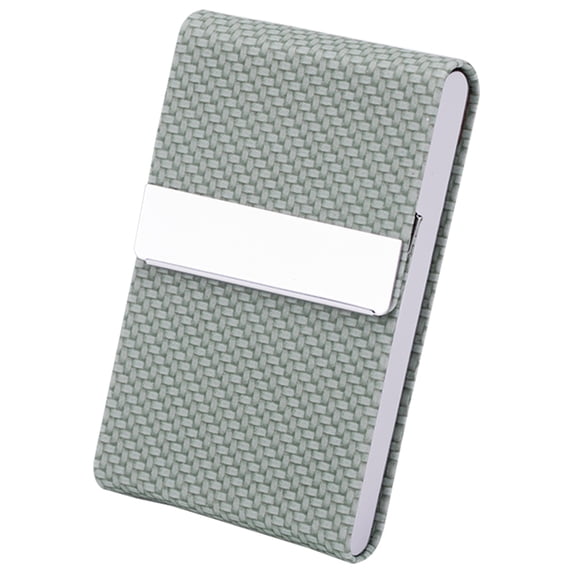 Business Card Holder, Reusable Metal Slim Business Card Case with Magnetic Closure for Men or Women, Lightweight Portable Stylish Pocket Name Card Organizer for Business Daily Use,Z0-Light Green
