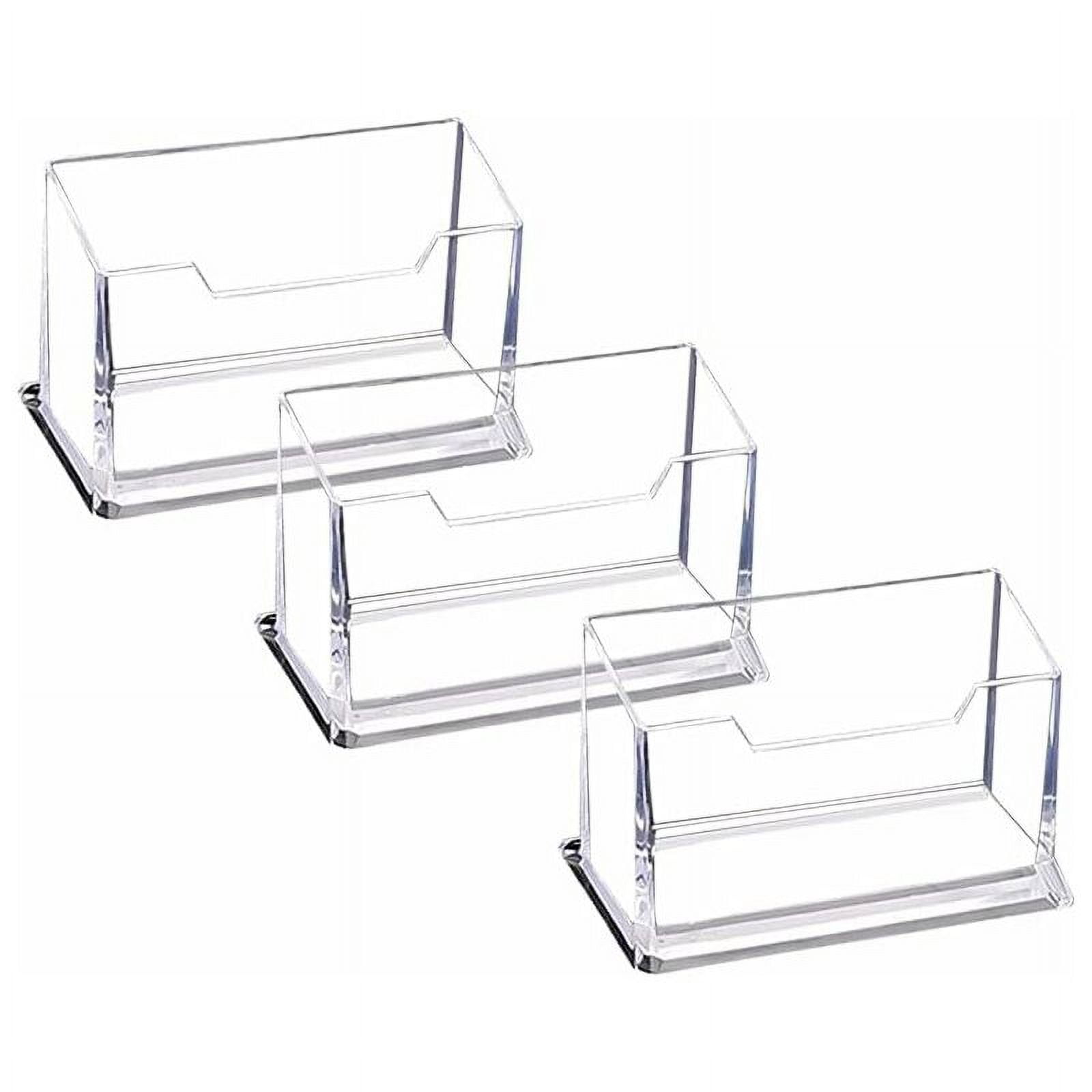 Business Card Holder,SL.GT 3 Pieces Transparent Business Card Holder
